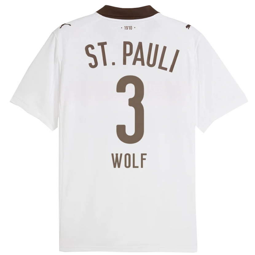 Danxen Dětské Raphael Wolf #3 Bílá Červená Daleko Hráčské Dresy 2025/26 Dres