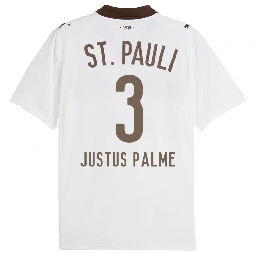 Danxen Dětské Johannes Justus Palme #3 Bílá Červená Daleko Hráčské Dresy 2025/26 Dres