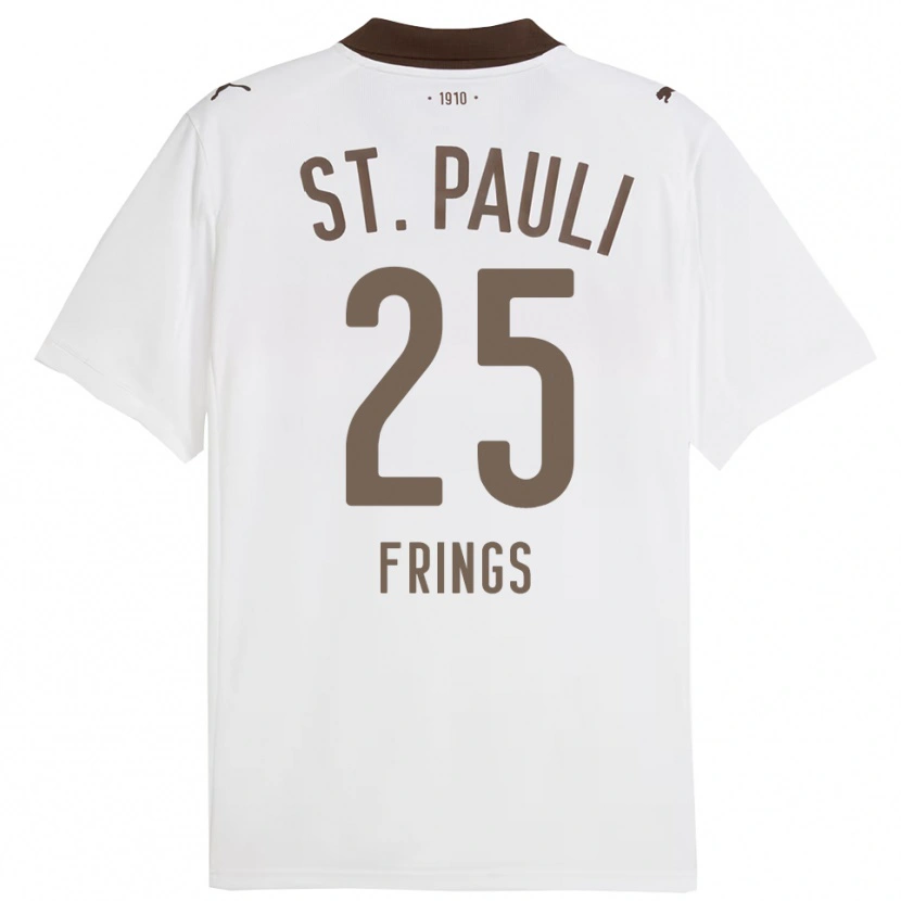 Danxen Dětské Emma Frings #25 Bílá Červená Daleko Hráčské Dresy 2025/26 Dres