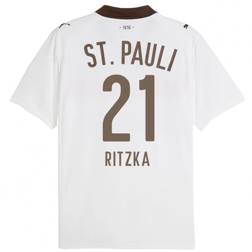 Danxen Dětské Lars Ritzka #21 Bílá Červená Daleko Hráčské Dresy 2025/26 Dres