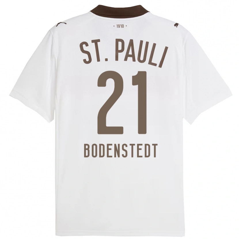 Danxen Dětské Paula Bodenstedt #21 Bílá Červená Daleko Hráčské Dresy 2025/26 Dres