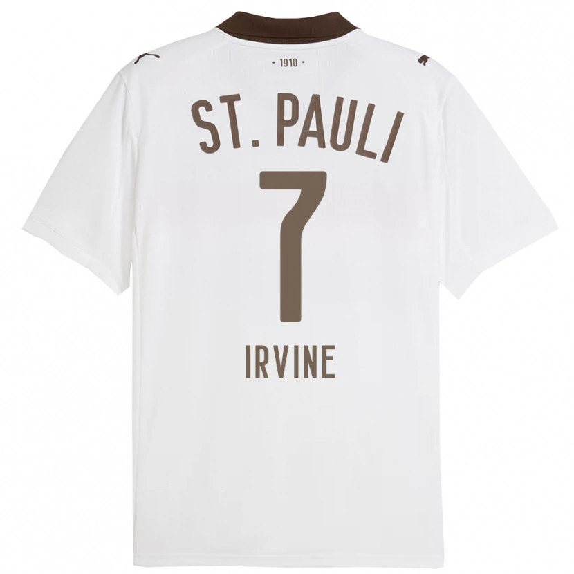 Danxen Dětské Jackson Irvine #7 Bílá Červená Daleko Hráčské Dresy 2025/26 Dres