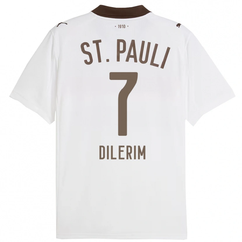 Danxen Dětské Taylan Dilerim #7 Bílá Červená Daleko Hráčské Dresy 2025/26 Dres