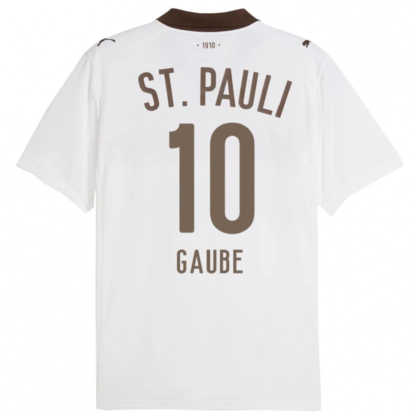 Danxen Dětské Bastian Gaube #10 Bílá Červená Daleko Hráčské Dresy 2025/26 Dres