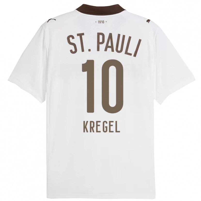 Danxen Dětské Mareike Kregel #10 Bílá Červená Daleko Hráčské Dresy 2025/26 Dres