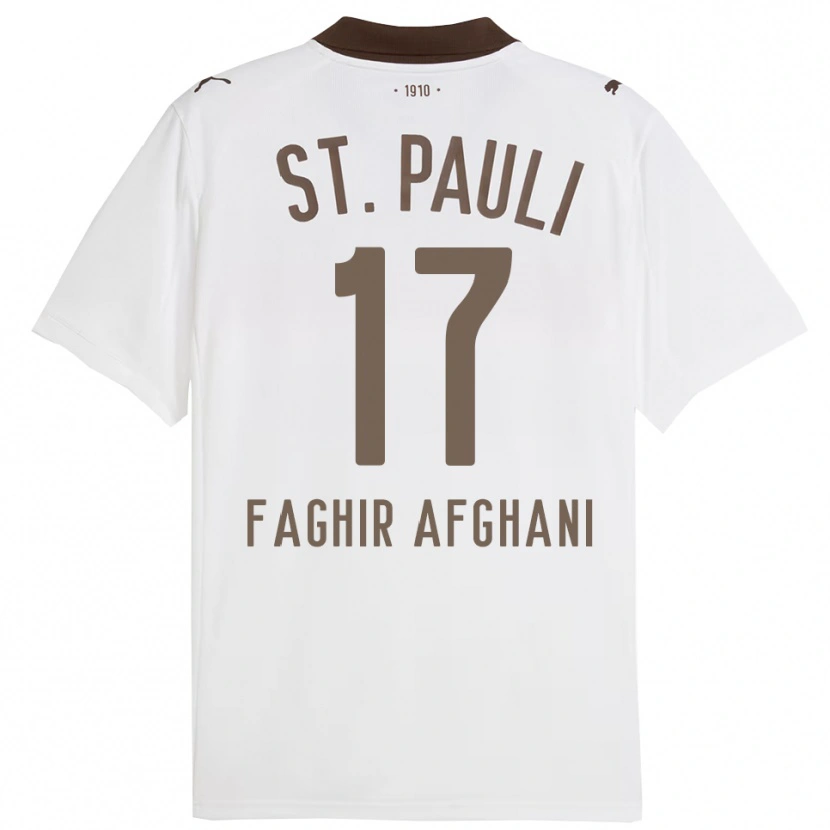 Danxen Dětské Younan Faghir Afghani #17 Bílá Červená Daleko Hráčské Dresy 2025/26 Dres