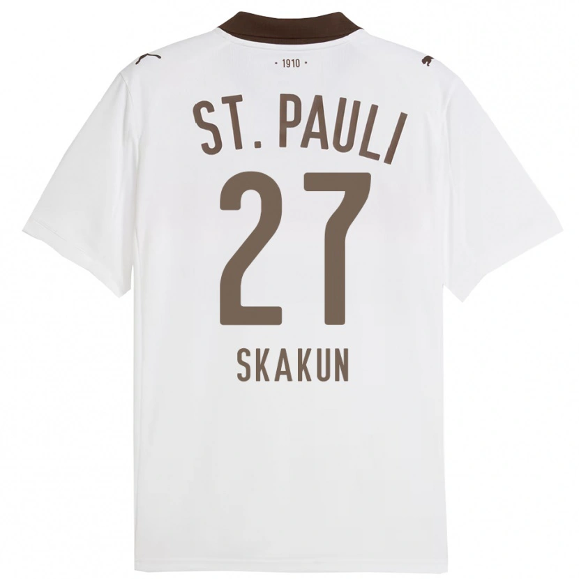 Danxen Dětské Oleg Skakun #27 Bílá Červená Daleko Hráčské Dresy 2025/26 Dres