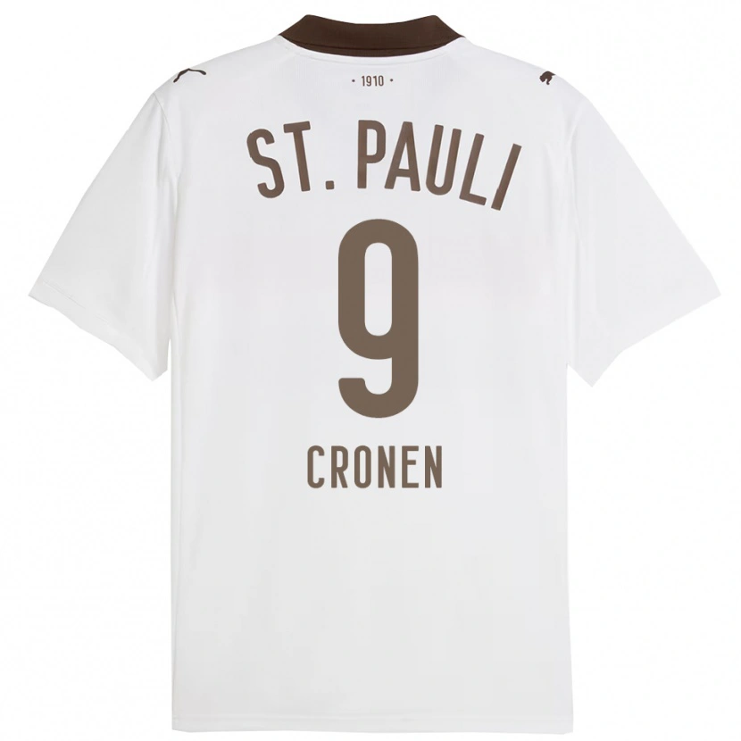 Danxen Dětské Florian Cronen #9 Bílá Červená Daleko Hráčské Dresy 2025/26 Dres