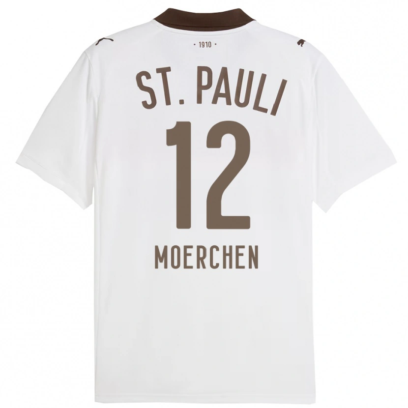 Danxen Dětské Theo Moerchen #12 Bílá Červená Daleko Hráčské Dresy 2025/26 Dres