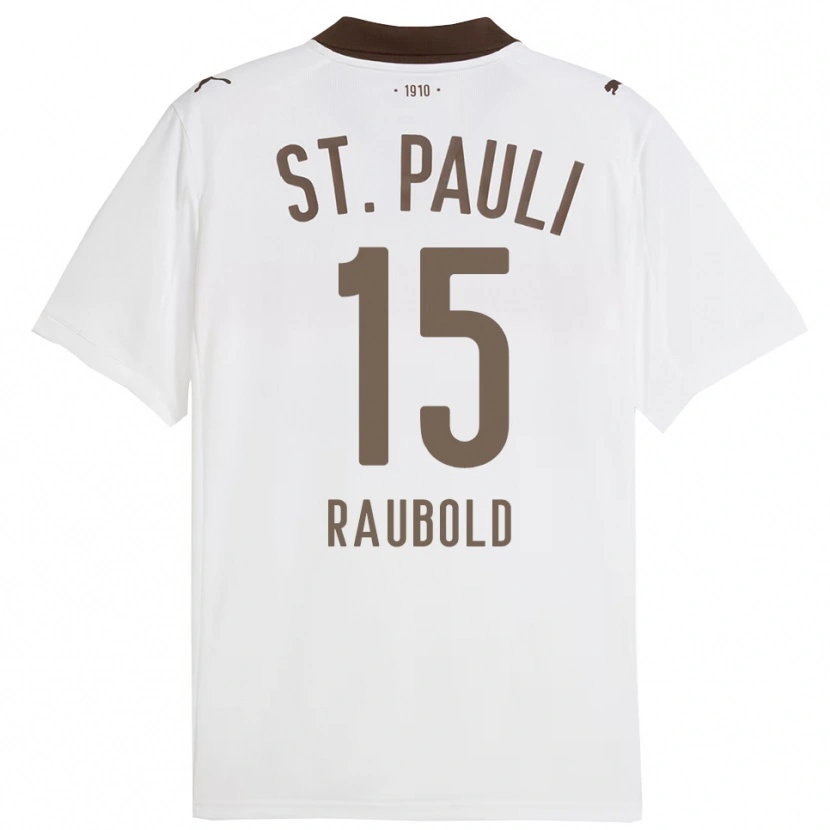 Danxen Dětské Jannis Raubold #15 Bílá Červená Daleko Hráčské Dresy 2025/26 Dres