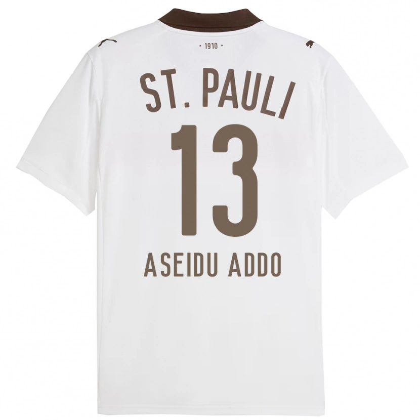 Danxen Dětské Joel Aseidu Addo #13 Bílá Červená Daleko Hráčské Dresy 2025/26 Dres