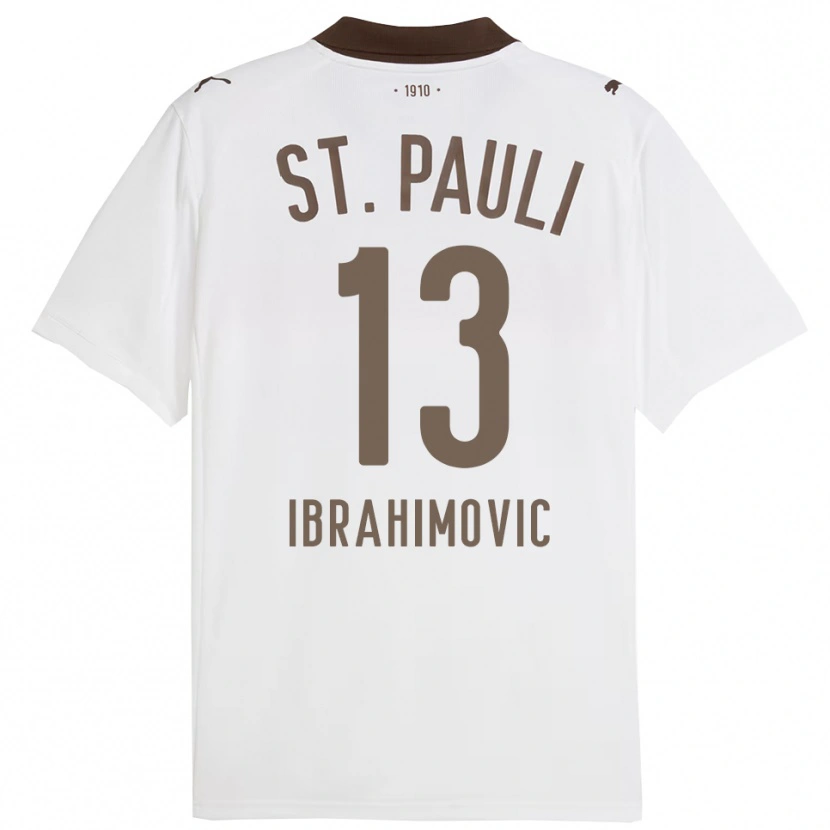 Danxen Dětské Ajdin Ibrahimovic #13 Bílá Červená Daleko Hráčské Dresy 2025/26 Dres