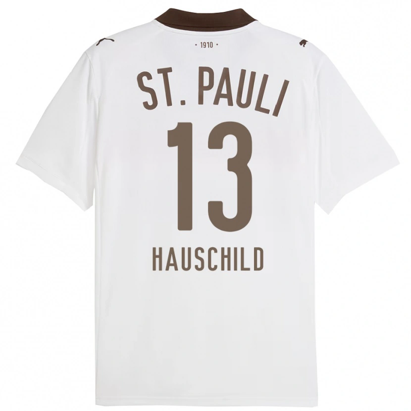 Danxen Dětské Janice Hauschild #13 Bílá Červená Daleko Hráčské Dresy 2025/26 Dres