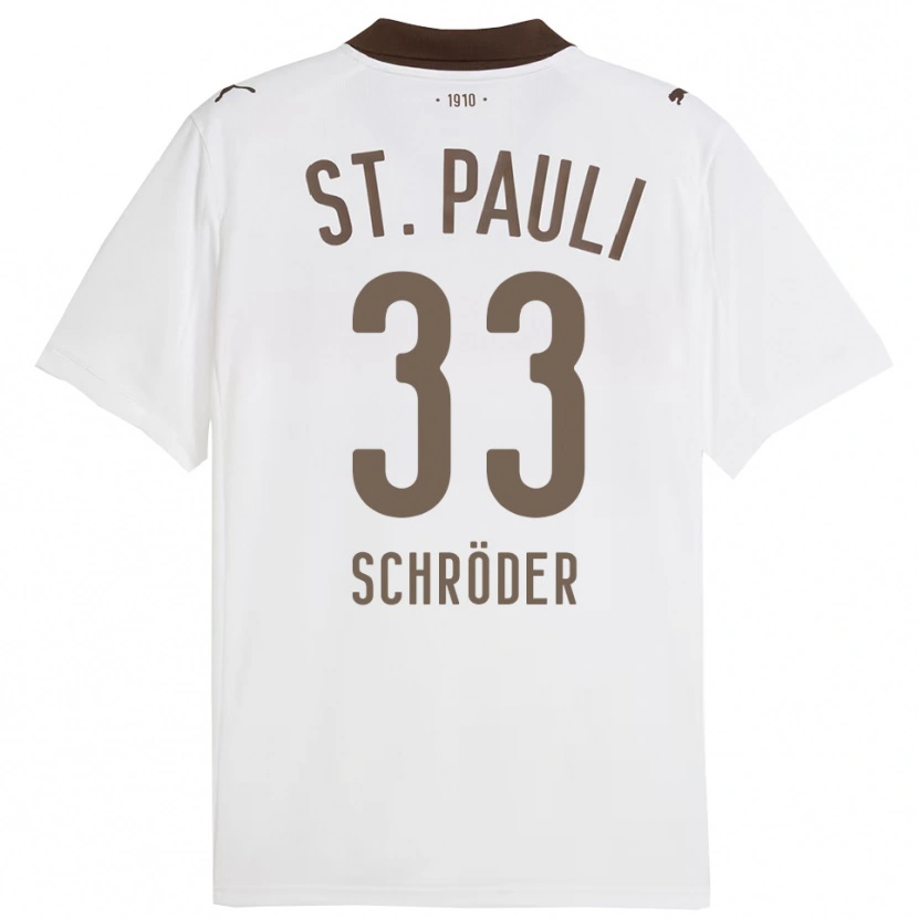 Danxen Dětské Lennard Schröder #33 Bílá Červená Daleko Hráčské Dresy 2025/26 Dres