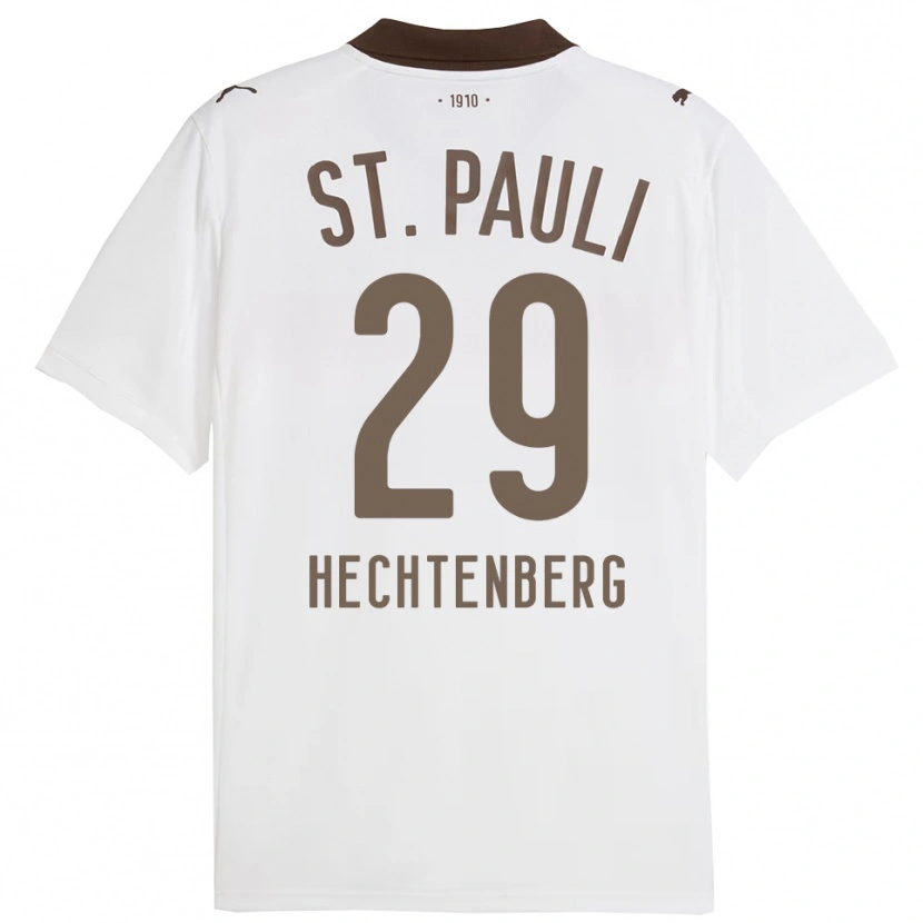 Danxen Dětské Julia Hechtenberg #29 Bílá Červená Daleko Hráčské Dresy 2025/26 Dres