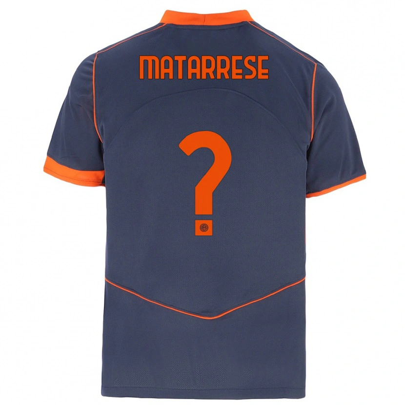 Danxen Dětské Thomas Matarrese #0 Šedá Oranžová Třetí Hráčské Dresy 2025/26 Dres