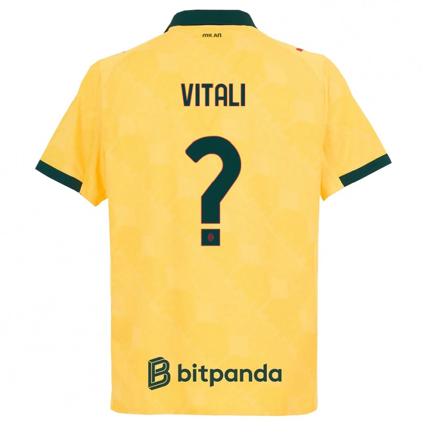Danxen Dětské Michael Vitali #0 Žlutá Černá Třetí Hráčské Dresy 2025/26 Dres