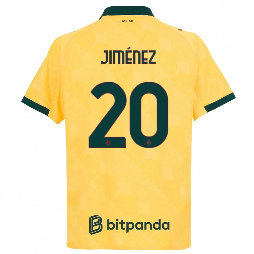 Danxen Dětské Álex Jiménez #20 Žlutá Černá Třetí Hráčské Dresy 2025/26 Dres