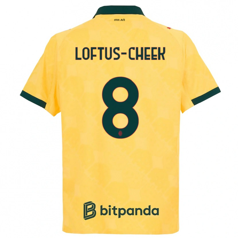 Danxen Dětské Ruben Loftus-Cheek #8 Žlutá Černá Třetí Hráčské Dresy 2025/26 Dres
