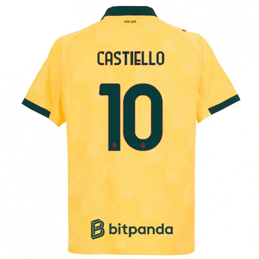 Danxen Dětské Alex Castiello #10 Žlutá Černá Třetí Hráčské Dresy 2025/26 Dres