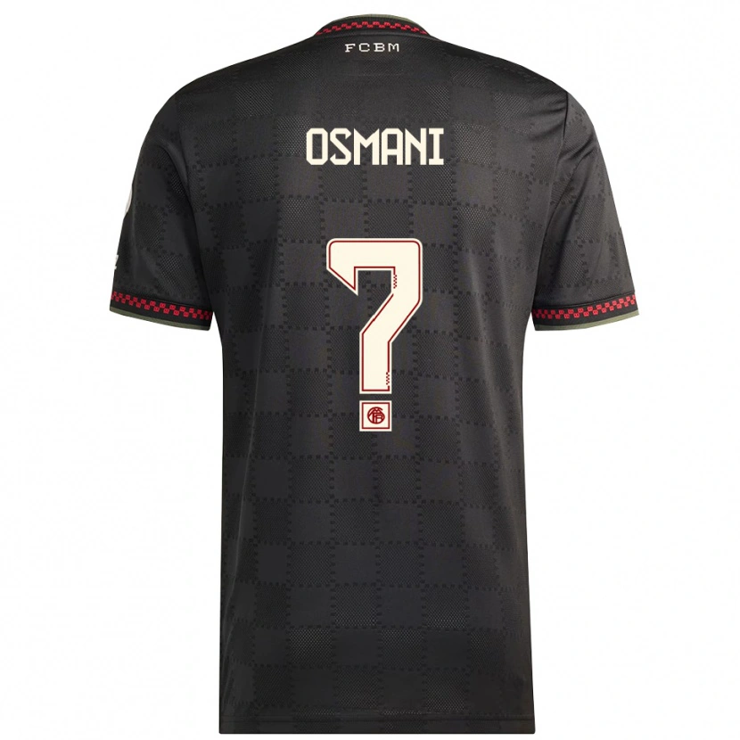 Danxen Dětské Erblin Osmani #0 Černá Bílá Třetí Hráčské Dresy 2025/26 Dres