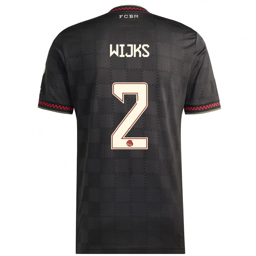 Danxen Dětské Chivano Wijks #2 Černá Bílá Třetí Hráčské Dresy 2025/26 Dres