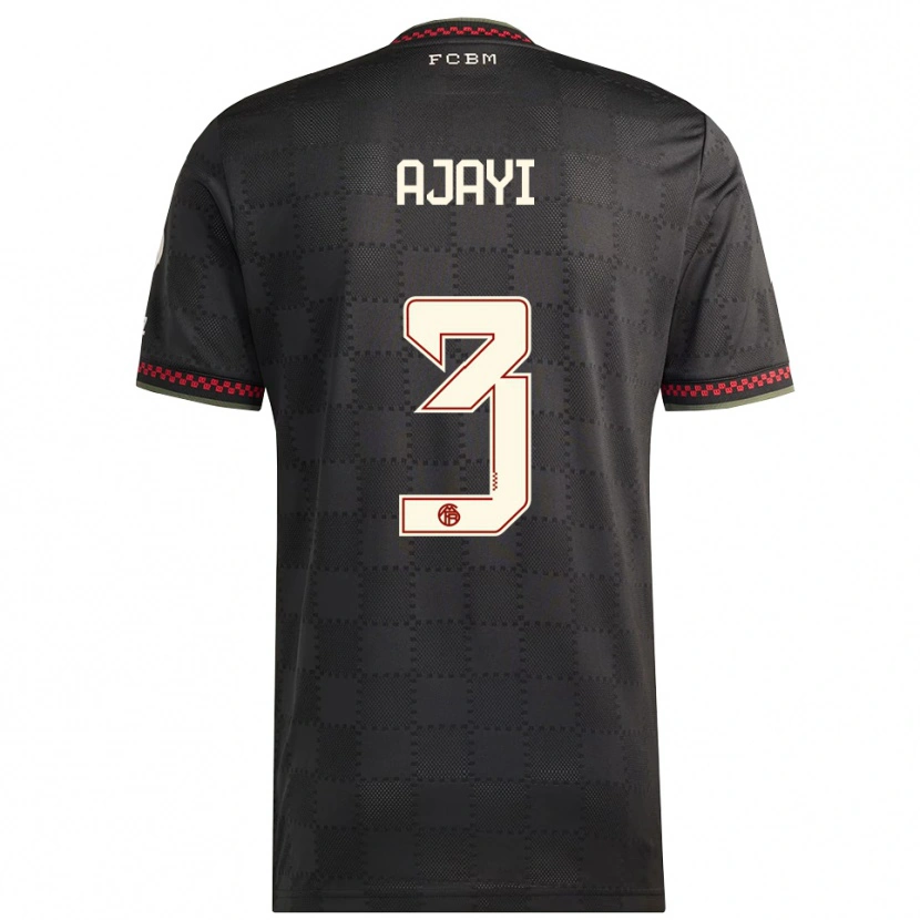Danxen Dětské Richard Ajayi #3 Černá Bílá Třetí Hráčské Dresy 2025/26 Dres