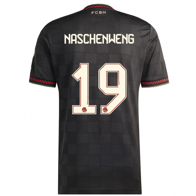 Danxen Dětské Katharina Naschenweng #19 Černá Bílá Třetí Hráčské Dresy 2025/26 Dres