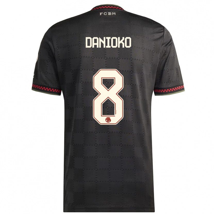 Danxen Dětské Leeron Danioko #8 Černá Bílá Třetí Hráčské Dresy 2025/26 Dres