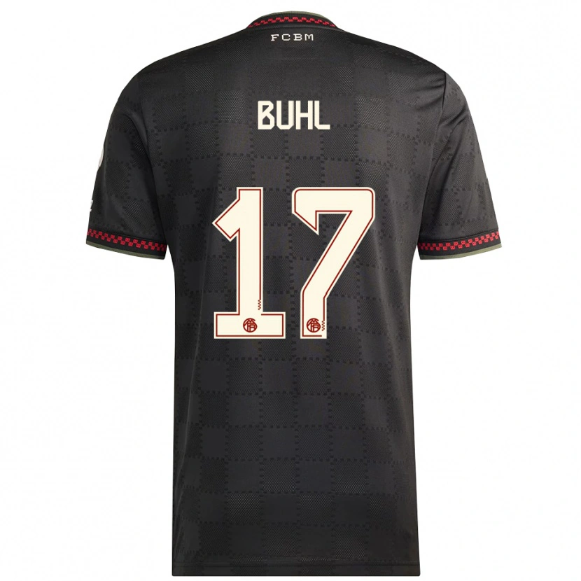 Danxen Dětské Klara Buhl #17 Černá Bílá Třetí Hráčské Dresy 2025/26 Dres
