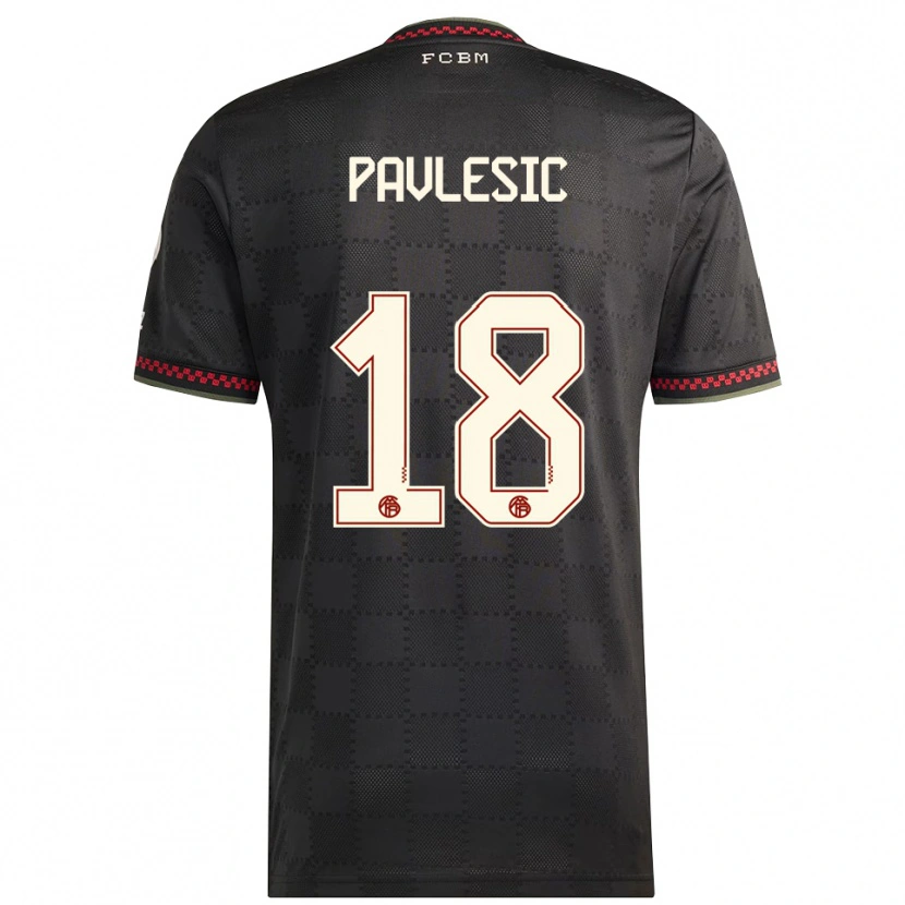 Danxen Dětské Anthony Pavlesic #18 Černá Bílá Třetí Hráčské Dresy 2025/26 Dres