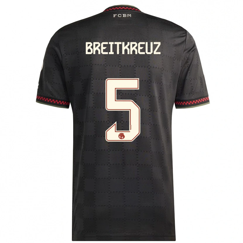 Danxen Dětské Steve Breitkreuz #5 Černá Bílá Třetí Hráčské Dresy 2025/26 Dres