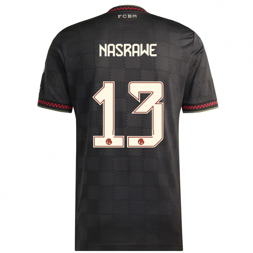 Danxen Dětské Jussef Nasrawe #13 Černá Bílá Třetí Hráčské Dresy 2025/26 Dres