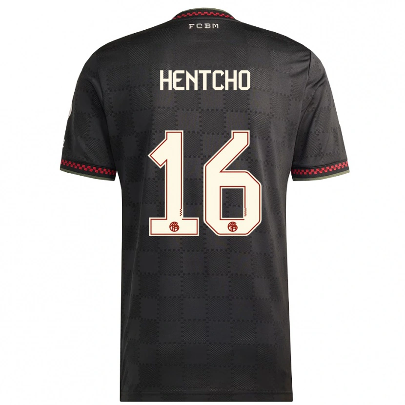 Danxen Dětské Aristide Hentcho #16 Černá Bílá Třetí Hráčské Dresy 2025/26 Dres