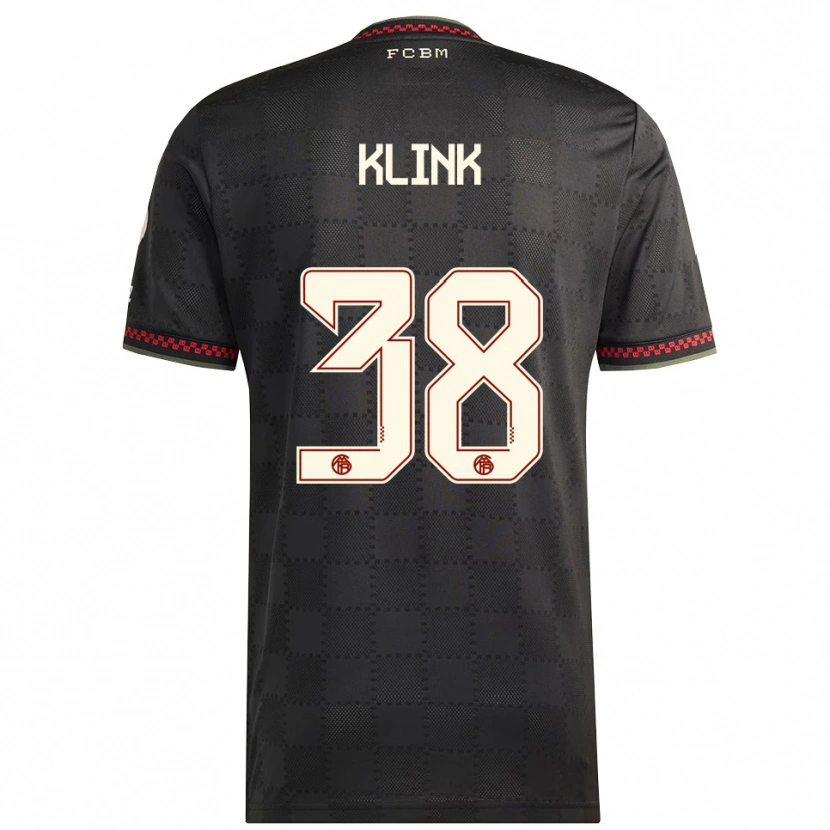 Danxen Dětské Anna Klink #38 Černá Bílá Třetí Hráčské Dresy 2025/26 Dres