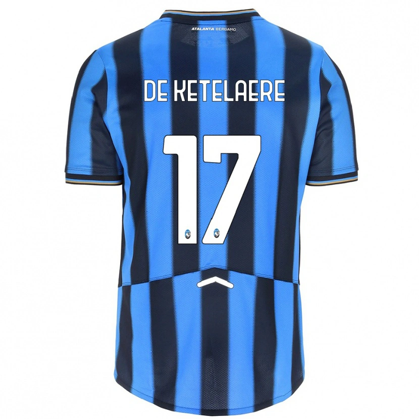 Danxen Pánské Charles De Ketelaere #17 Nebesky Modrá Černá Domů Hráčské Dresy 2025/26 Dres