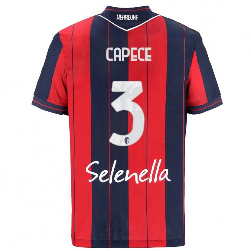 Danxen Pánské Matteo Capece #3 Červená Námořnická Modř Domů Hráčské Dresy 2025/26 Dres