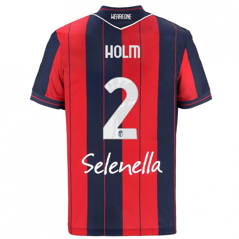 Danxen Pánské Emil Holm #2 Červená Námořnická Modř Domů Hráčské Dresy 2025/26 Dres