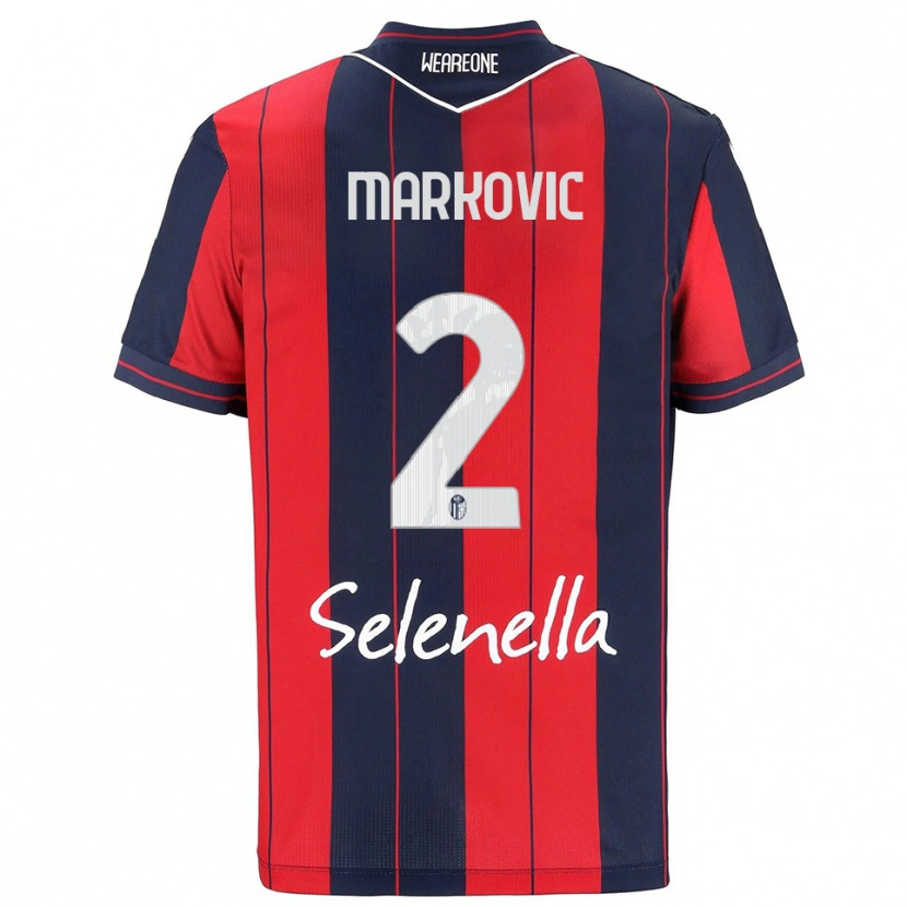 Danxen Pánské Petar Markovic #2 Červená Námořnická Modř Domů Hráčské Dresy 2025/26 Dres