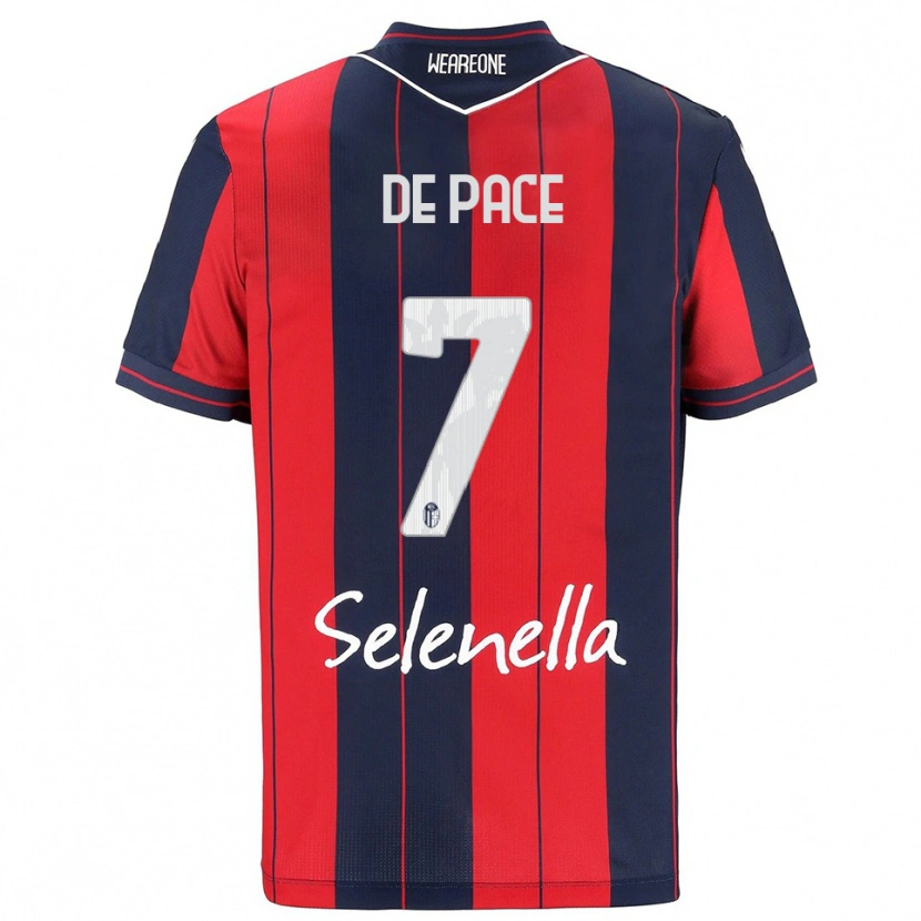Danxen Pánské Piervincenzo De Pace #7 Červená Námořnická Modř Domů Hráčské Dresy 2025/26 Dres