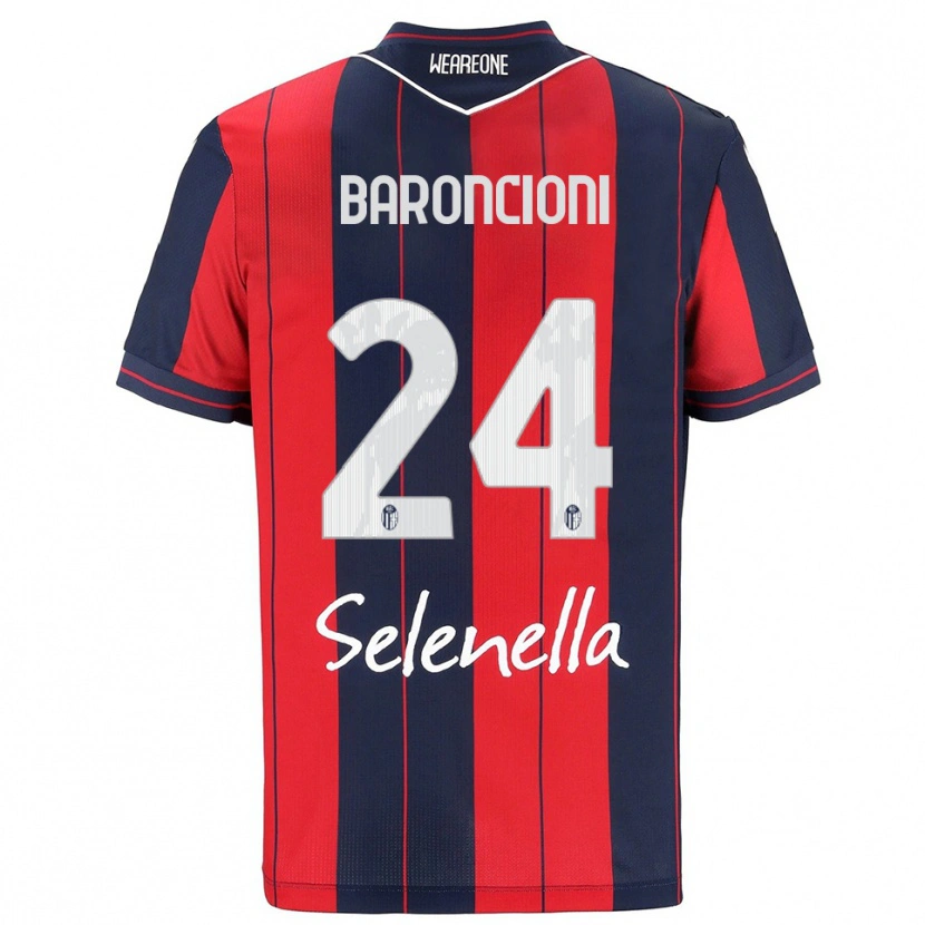 Danxen Pánské Davide Baroncioni #24 Červená Námořnická Modř Domů Hráčské Dresy 2025/26 Dres