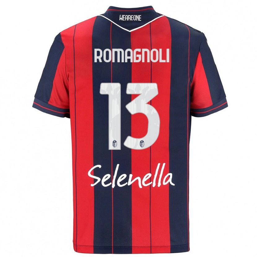 Danxen Pánské Andrea Romagnoli #13 Červená Námořnická Modř Domů Hráčské Dresy 2025/26 Dres