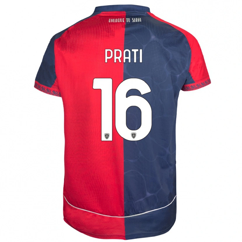 Danxen Pánské Matteo Prati #16 Červená Námořnická Modř Domů Hráčské Dresy 2025/26 Dres