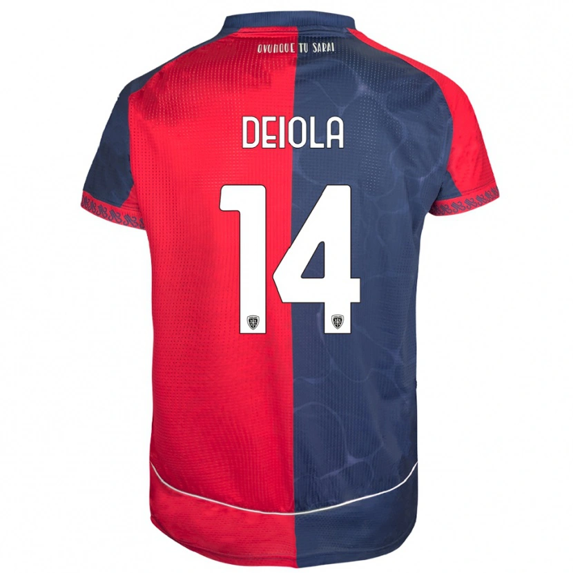 Danxen Pánské Alessandro Deiola #14 Červená Námořnická Modř Domů Hráčské Dresy 2025/26 Dres
