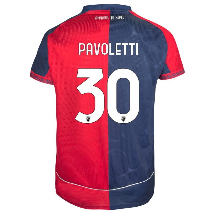 Danxen Pánské Leonardo Pavoletti #30 Červená Námořnická Modř Domů Hráčské Dresy 2025/26 Dres