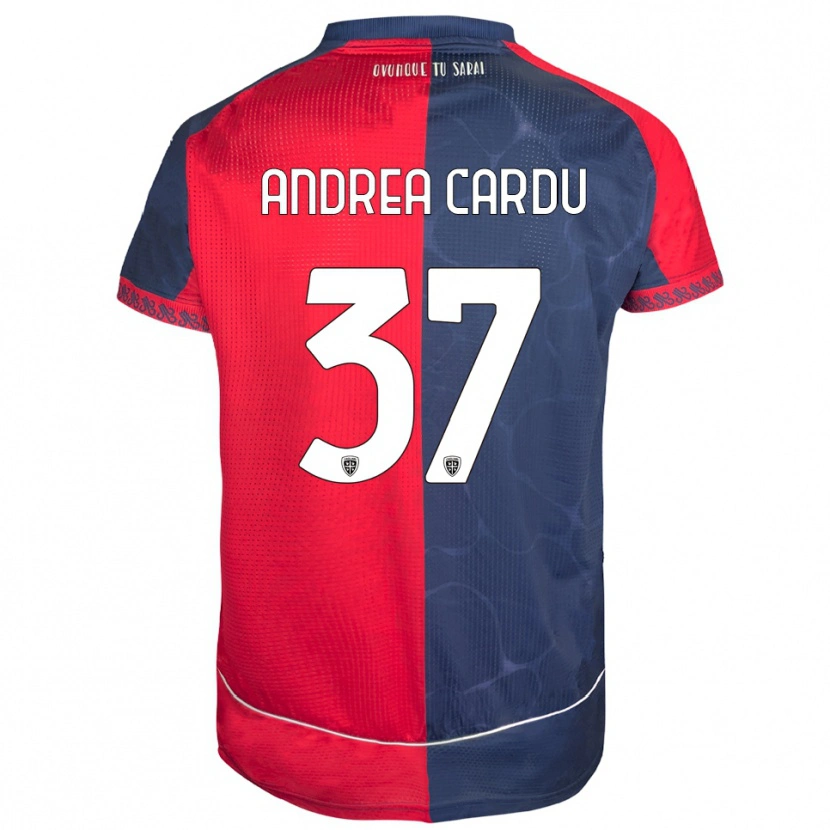 Danxen Pánské Giovanni Andrea Cardu #37 Červená Námořnická Modř Domů Hráčské Dresy 2025/26 Dres