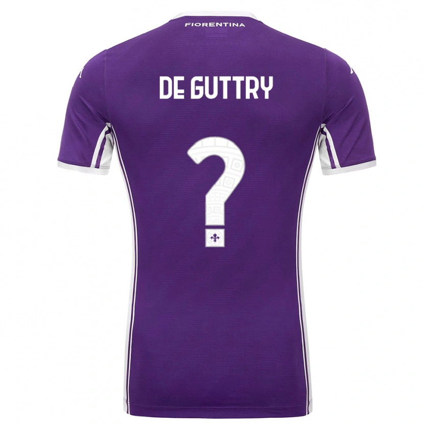 Danxen Pánské Elia De Guttry #0 Fialová Bílá Domů Hráčské Dresy 2025/26 Dres