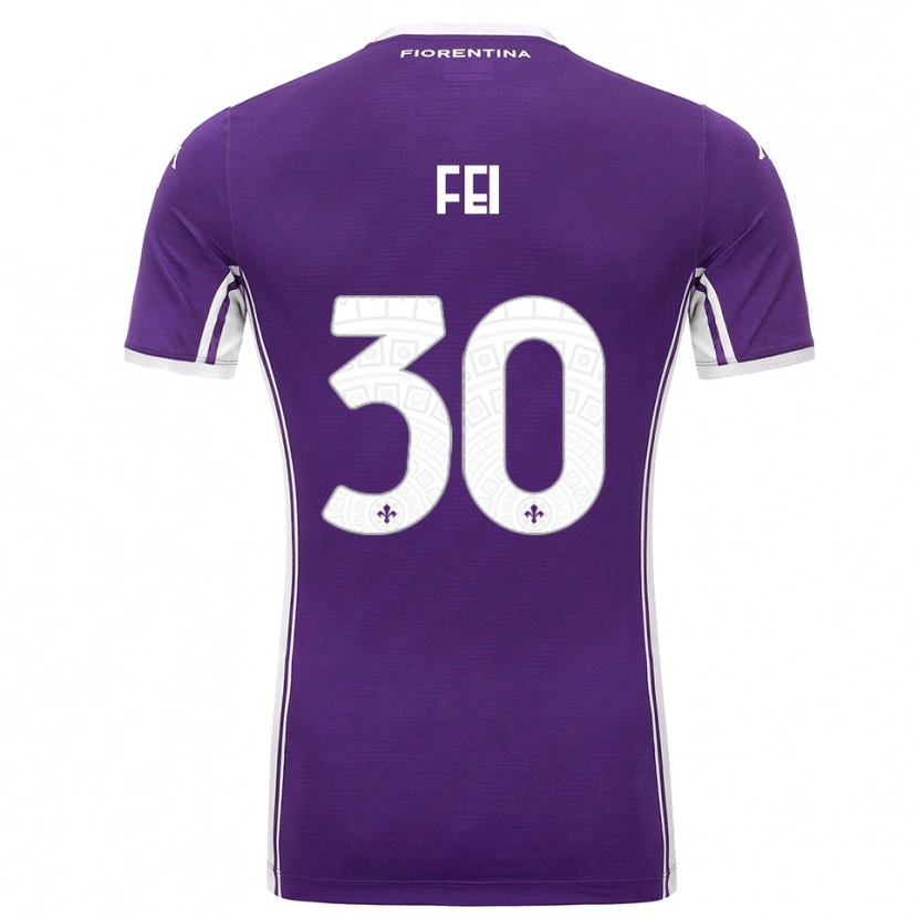 Danxen Pánské Gianmaria Fei #30 Fialová Bílá Domů Hráčské Dresy 2025/26 Dres