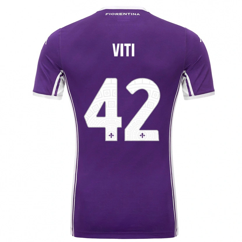 Danxen Pánské Mattia Viti #42 Fialová Bílá Domů Hráčské Dresy 2025/26 Dres