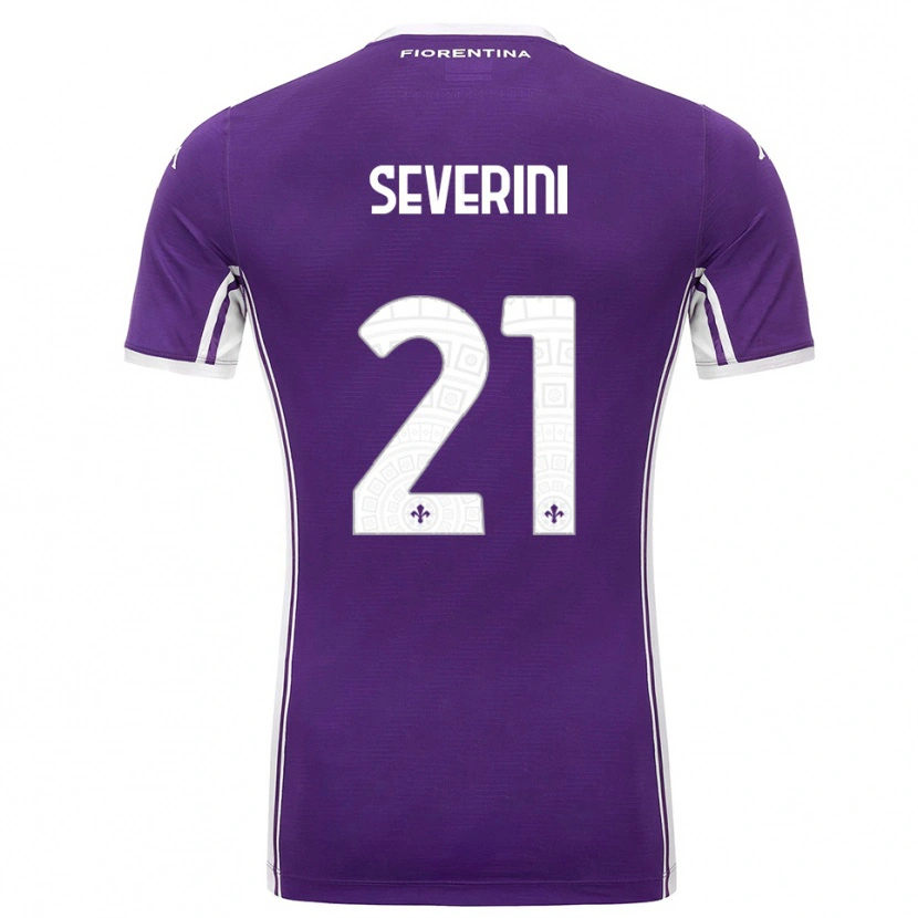 Danxen Pánské Emma Severini #21 Fialová Bílá Domů Hráčské Dresy 2025/26 Dres